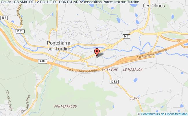 plan association Les Amis De La Boule De Pontcharra Pontcharra-sur-Turdine