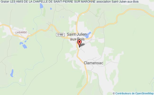 plan association Les Amis De La Chapelle De Saint-pierre Sur Maronne Saint-Julien-aux-Bois