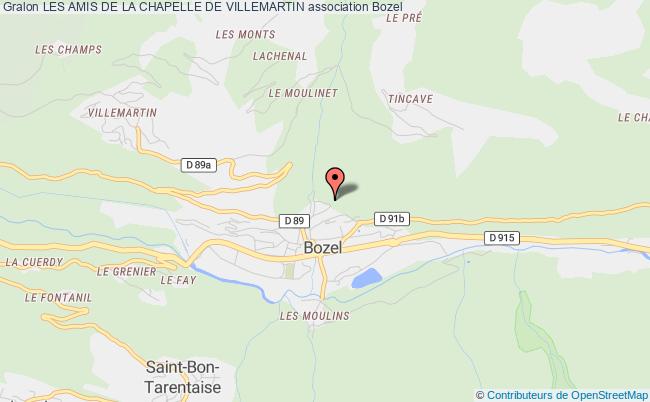 plan association Les Amis De La Chapelle De Villemartin Bozel