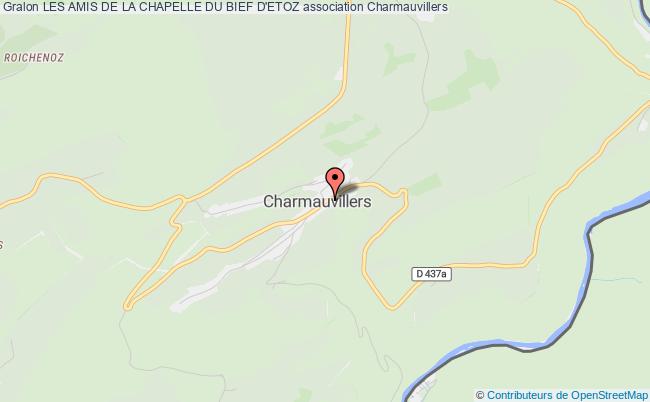 plan association Les Amis De La Chapelle Du Bief D'etoz Charmauvillers
