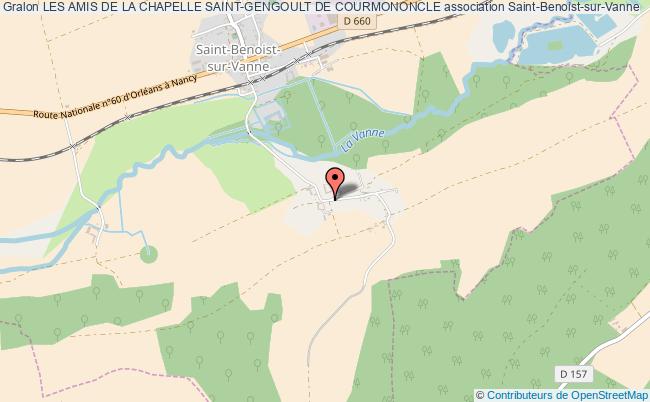plan association Les Amis De La Chapelle Saint-gengoult De Courmononcle Saint-Benoist-sur-Vanne
