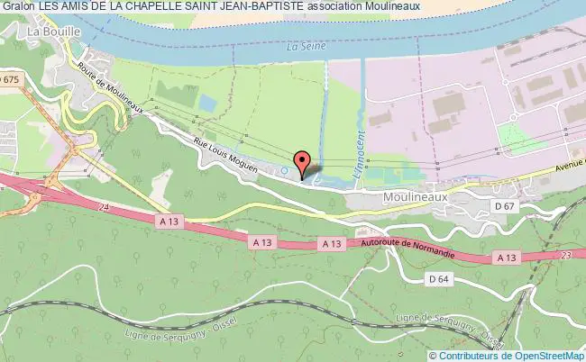 plan association Les Amis De La Chapelle Saint Jean-baptiste Moulineaux