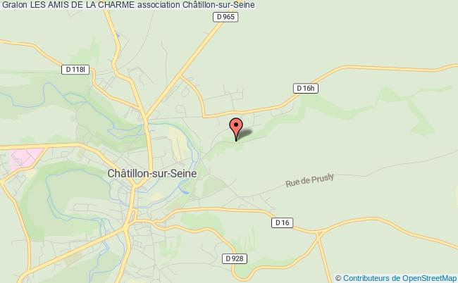 plan association Les Amis De La Charme Châtillon-sur-Seine