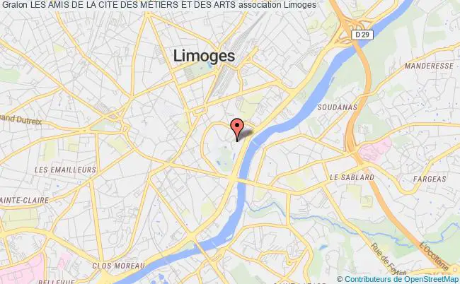 plan association Les Amis De La Cite Des MÉtiers Et Des Arts Limoges