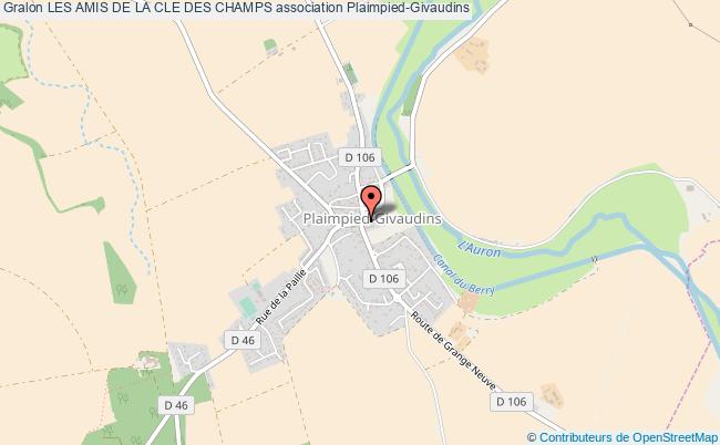 plan association Les Amis De La Cle Des Champs Plaimpied-Givaudins