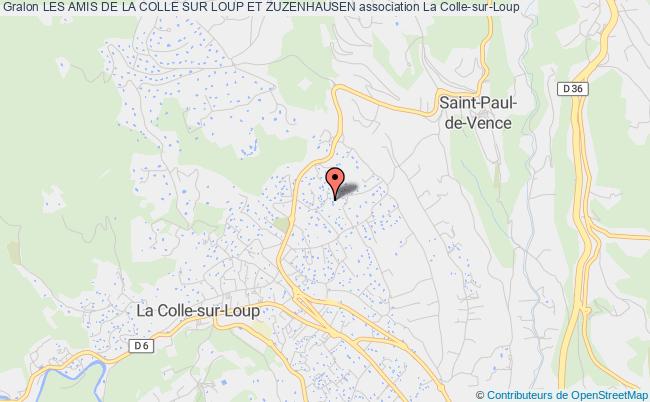 plan association Les Amis De La Colle Sur Loup Et Zuzenhausen La    Colle-sur-Loup