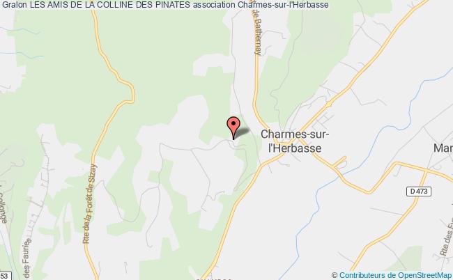 plan association Les Amis De La Colline Des Pinates Charmes-sur-l'Herbasse