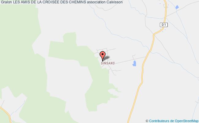 plan association Les Amis De La CroisÉe Des Chemins Calvisson