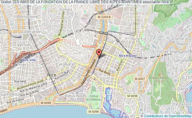 plan association Les Amis De La Fondation De La France Libre Des Alpes-maritimes Nice