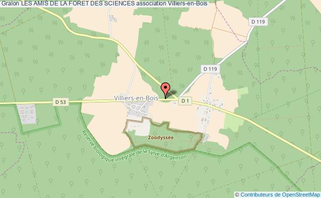 plan association Les Amis De La Foret Des Sciences Villiers-en-Bois