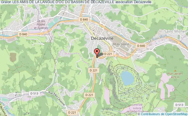 plan association Les Amis De La Langue D'oc Du Bassin De Decazeville Decazeville
