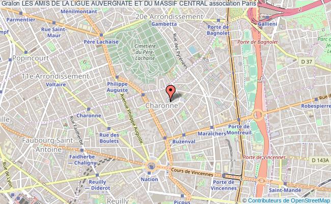 plan association Les Amis De La Ligue Auvergnate Et Du Massif Central Paris