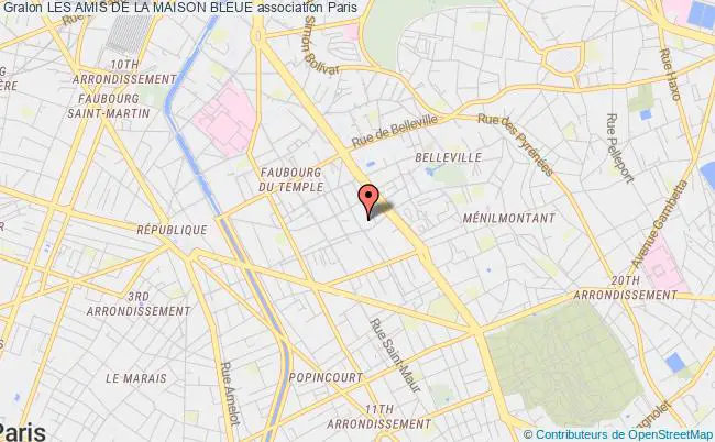plan association Les Amis De La Maison Bleue Paris 11e