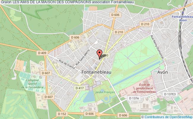 plan association Les Amis De La Maison Des Compagnons Fontainebleau