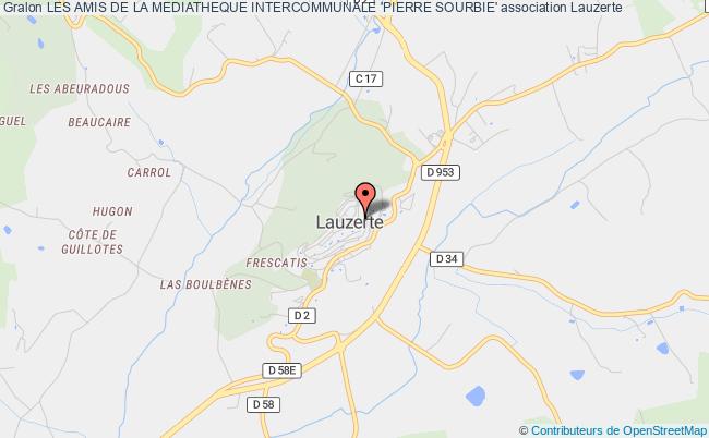 plan association Les Amis De La Mediatheque Intercommunale 'pierre Sourbie' Lauzerte