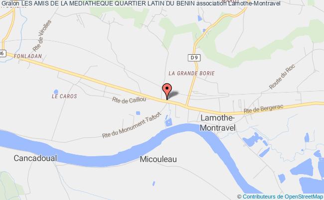 plan association Les Amis De La Mediatheque Quartier Latin Du Benin Lamothe-Montravel