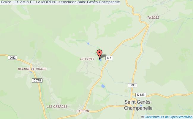 plan association Les Amis De La MorÉno Saint-Genès-Champanelle
