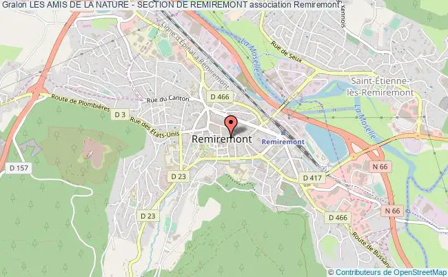 plan association Les Amis De La Nature - Section De Remiremont Remiremont