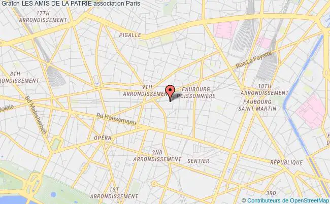 plan association Les Amis De La Patrie Paris