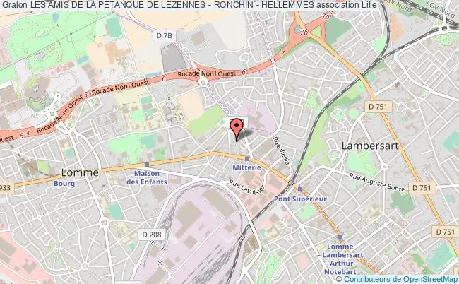 plan association Les Amis De La Petanque De Lezennes - Ronchin - Hellemmes Hellemmes Lille