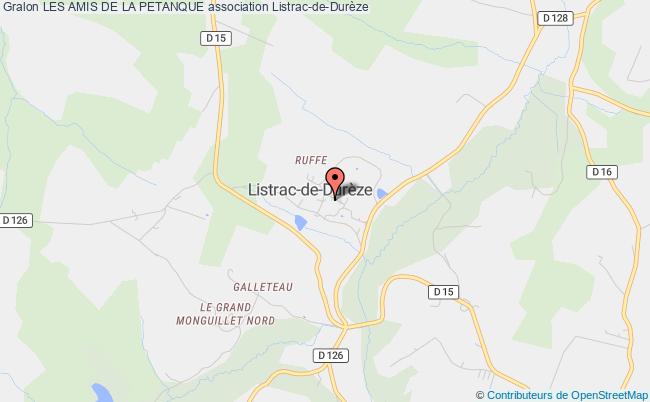 plan association Les Amis De La Petanque Listrac-de-Durèze