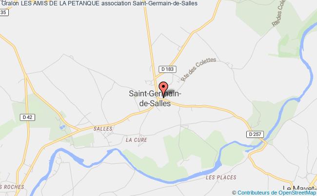 plan association Les Amis De La Petanque Saint-Germain-de-Salles