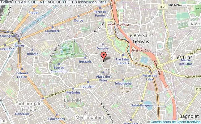 plan association Les Amis De La Place Des Fetes Paris