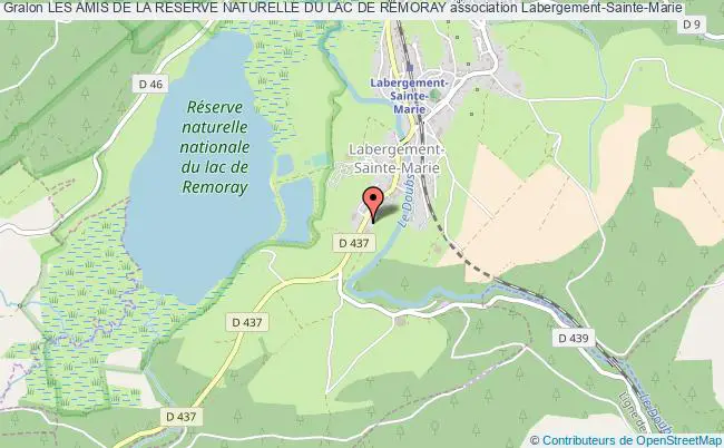 plan association Les Amis De La Reserve Naturelle Du Lac De Remoray Labergement-Sainte-Marie