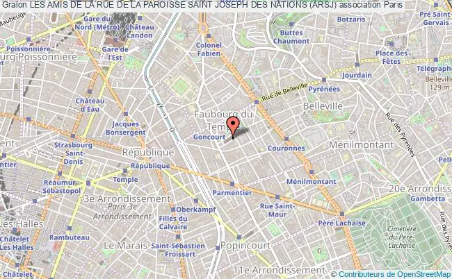 plan association Les Amis De La Rue De La Paroisse Saint Joseph Des Nations (arsj) Paris