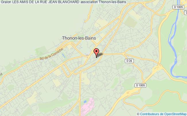 plan association Les Amis De La Rue Jean Blanchard Thonon-les-Bains