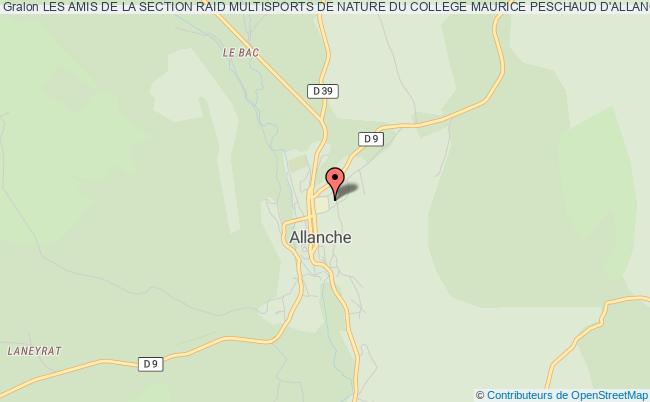 plan association Les Amis De La Section Raid Multisports De Nature Du College Maurice Peschaud D'allanche Allanche