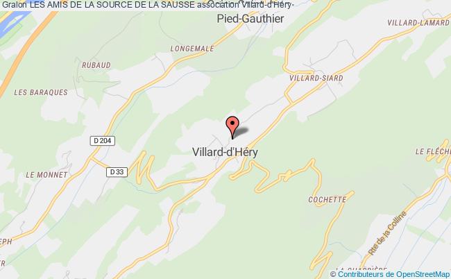plan association Les Amis De La Source De La Sausse Villard-d'Héry