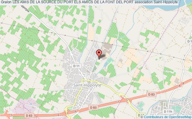 plan association Les Amis De La Source Du Port Els Amics De La Font Del Port Saint-Hippolyte