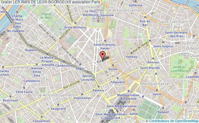 plan association Les Amis De Leon Bourgeois PARIS
