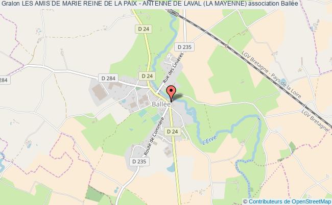 plan association Les Amis De Marie Reine De La Paix - Antenne De Laval (la Mayenne) Ballée