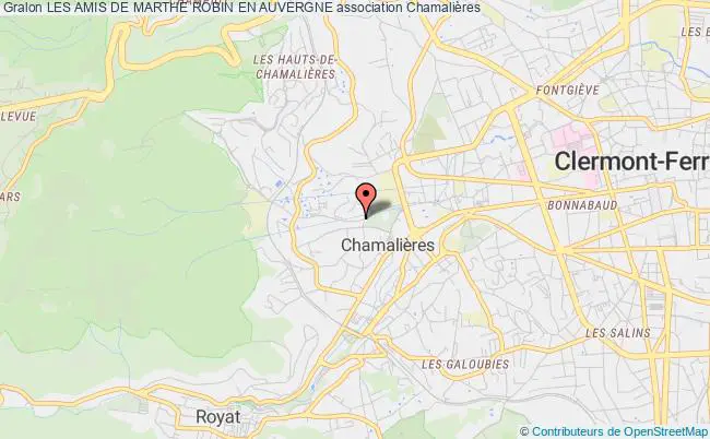 plan association Les Amis De Marthe Robin En Auvergne Chamalières
