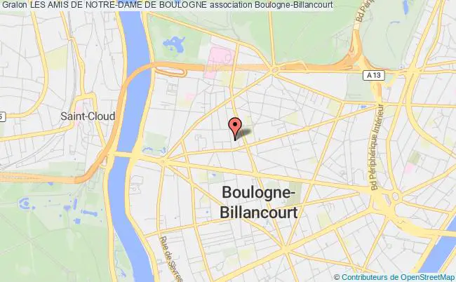 plan association Les Amis De Notre-dame De Boulogne Boulogne-Billancourt