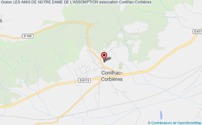 plan association Les Amis De Notre Dame De L'assomption Conilhac-Corbières