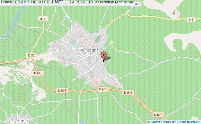 plan association Les Amis De Notre-dame De La Peyriere Montagnac