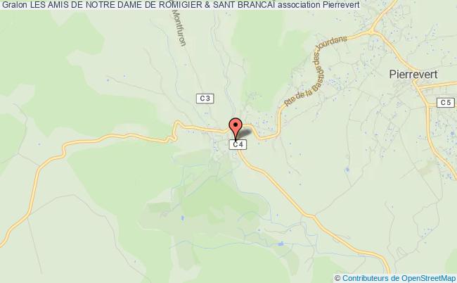 plan association Les Amis De Notre Dame De Romigier & Sant BrancaÏ Pierrevert