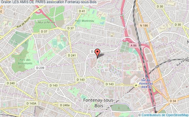 plan association Les Amis De Paris Fontenay-sous-Bois