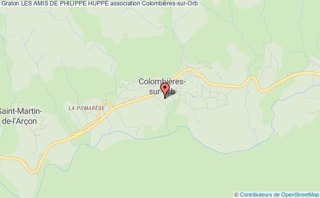 plan association Les Amis De Philippe HuppÉ Colombières-sur-Orb