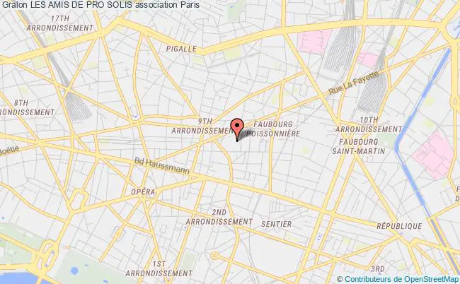 plan association Les Amis De Pro Solis Paris