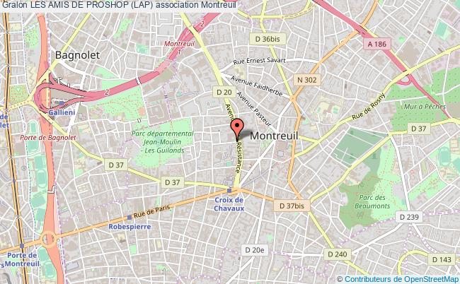 plan association Les Amis De Proshop (lap) Montreuil
