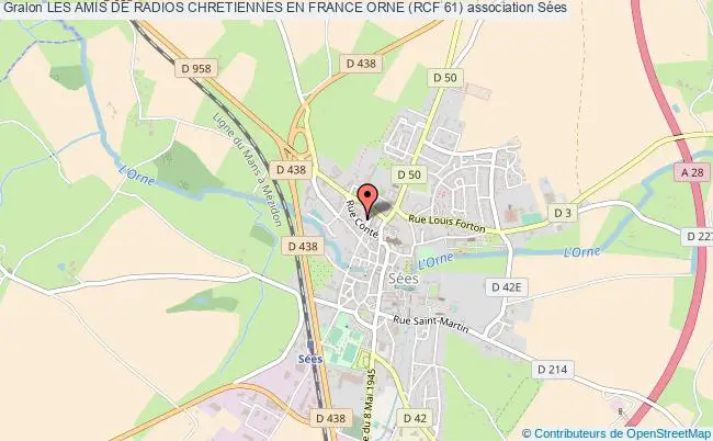 plan association Les Amis De Radios Chretiennes En France Orne (rcf 61) Sées