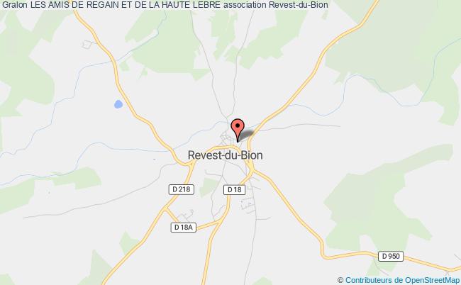 plan association Les Amis De Regain Et De La Haute Lebre Revest-du-Bion