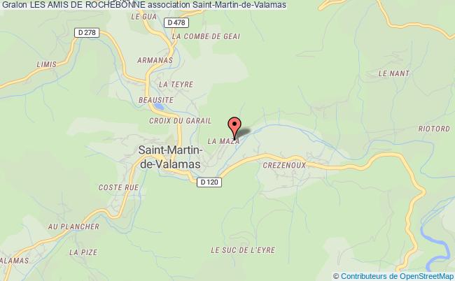 plan association Les Amis De Rochebonne Saint-Martin-de-Valamas