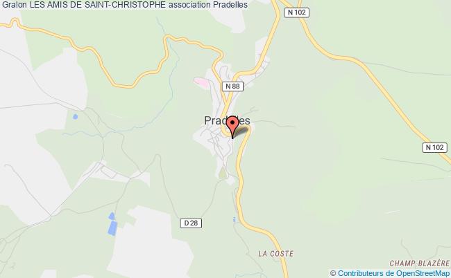 plan association Les Amis De Saint-christophe Pradelles