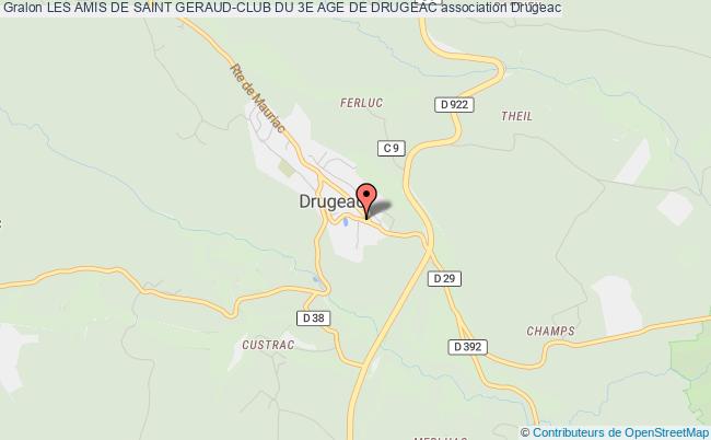 plan association Les Amis De Saint Geraud-club Du 3e Age De Drugeac Drugeac