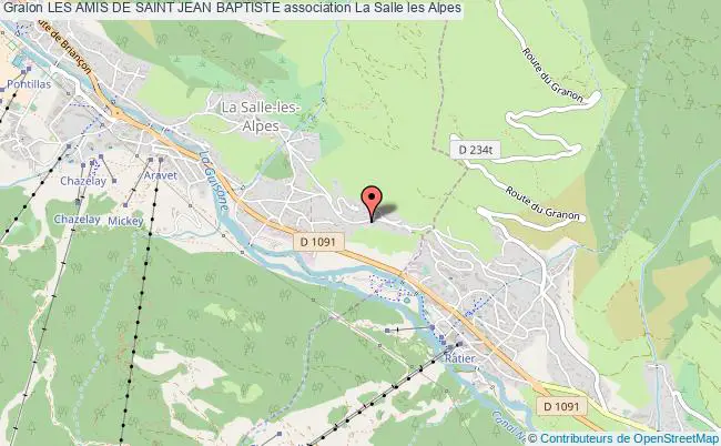 plan association Les Amis De Saint Jean Baptiste La    Salle-les-Alpes